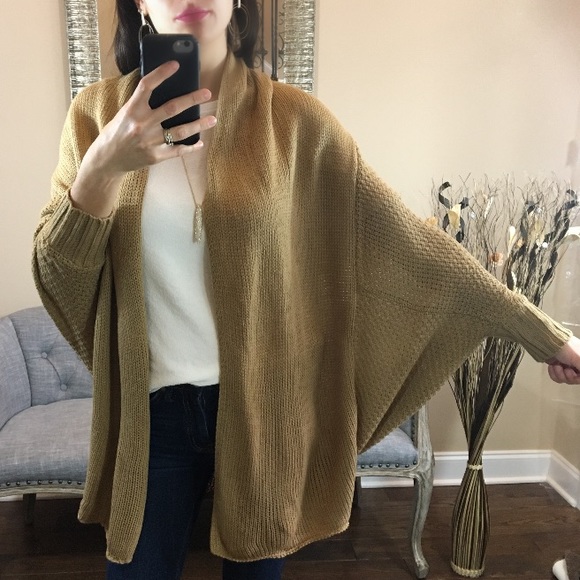 Khaki Batwing Cardigan - Picture 3 of 5